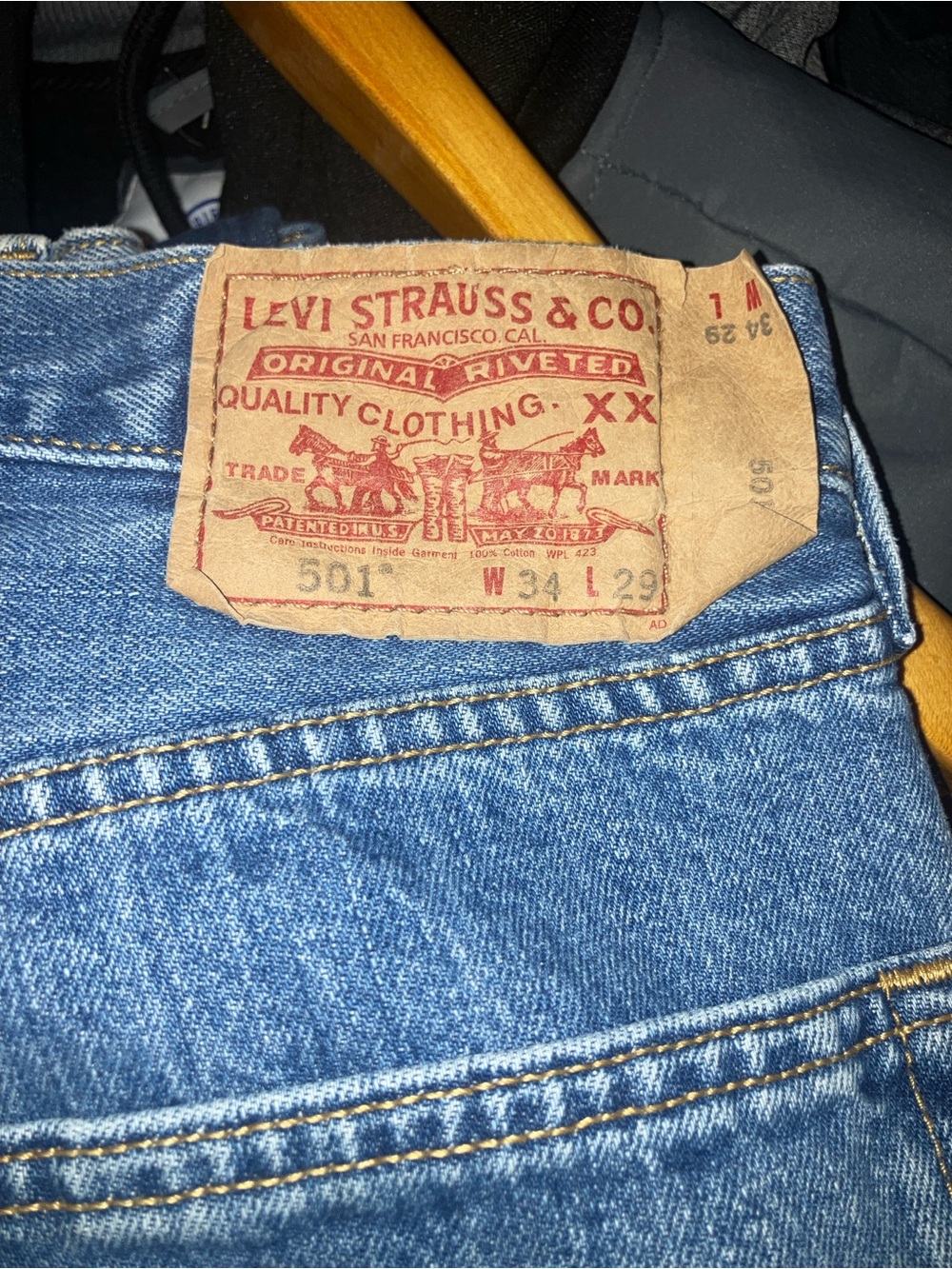 Levi's 501XX W34/L29  Straight Leg Blue Men's Jeans 2 pair bundle
